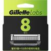 Gillette 8 Replacement Blades with Labo Exfoliating Bar Men's Replacement Blades Razors for Men Place the Used Blade In an Empty Blade Case