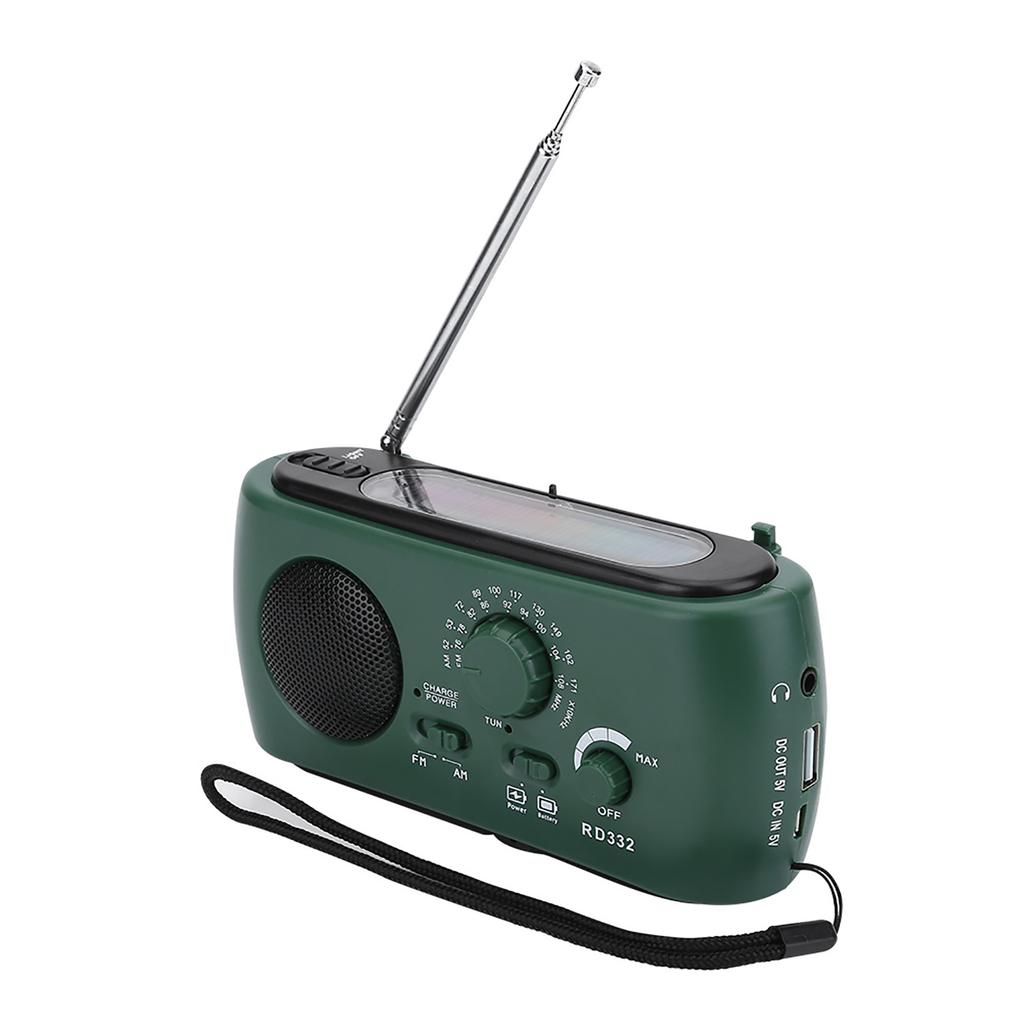Солнечно-ручной радиоприемник AM FM со светодиодным фонариком и зарядным устройством для телефона в экстренных ситуациях