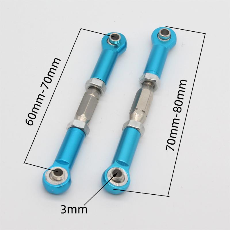 2pcs HSP 106017 166017 Aluminum Front / Rear Linkages Alloy Sonic Servos Link 08242 06016 1/10 Upgrade Parts For 94111 94188