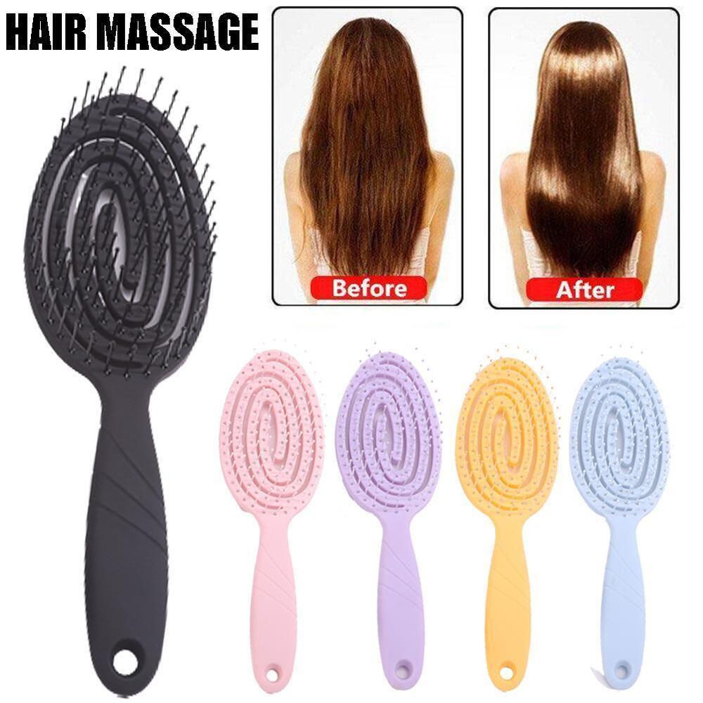 New Detangling Hairbrush Nylon Bristle Hair Scalp Massage Brush Hair Women Q0A3