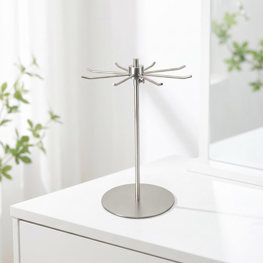 Rotating Jewelry Stand Tangledno-Knot Organizer Sturdy