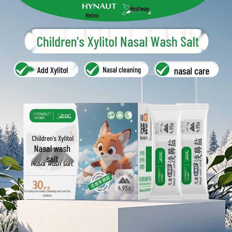 Hais Henuo Xylitol Children's Gentle Nasal Wash Salt - 30 Individually Packaged Bags