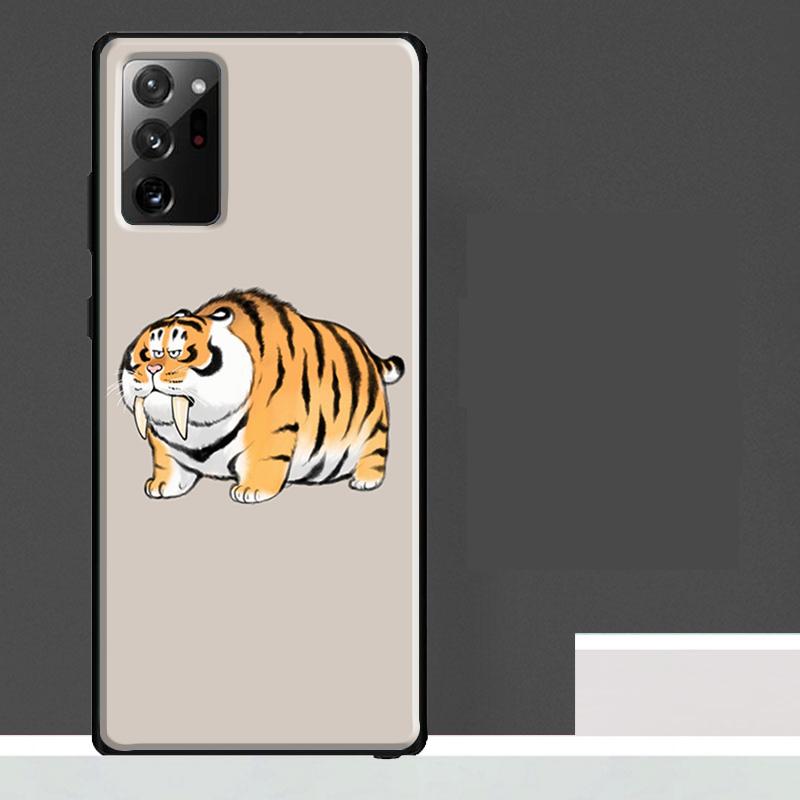 Толстый тигр Мультяшный Забавный Чехол Для Samsung Galaxy S24 Ultra S23 S22 S21 S25 Ultra S9 S10 S20 Plus S25 FE Чехол для Телефона