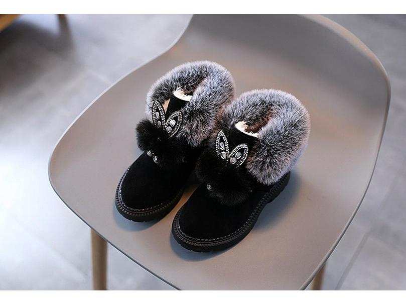 Зимние сапоги принцессы для девочек 2023 года — мягкие, утолщенные, плоские, хлопковые, короткие детские туфли