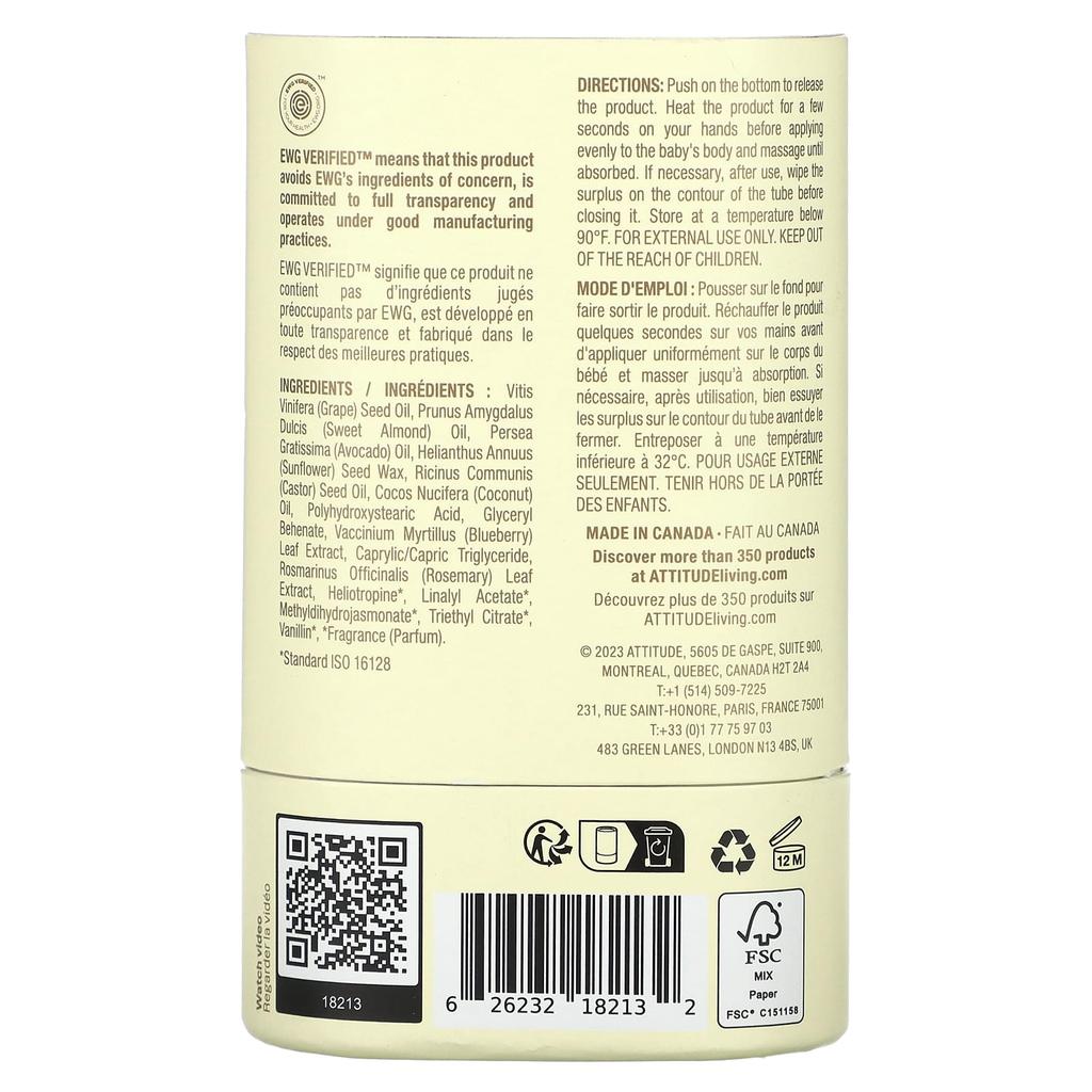 Бэби Лиф, Массажное масло в стике, Сладкий миндаль, 1 унция (30G)