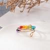 Rotatable Colorful Beads Ring Stress Anxiety Relief Open Adjustable Men Women Finger