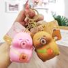 Key Chain Capybara Silica Gel Key Ring Animal Slow Rebound Toy Hanging Accessory