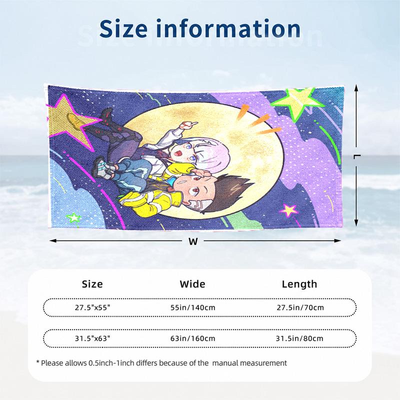 Cyberpunk 2077 Microfiber Beach Towel Quick Dry Sand Free Lightweight Beach Towels for Travel Swimming Camping