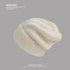 Big Head Loose Circumference Showing Small Pile of Hats for Women Warm and Versatile Knitted Hats Ear Protection Wool Hat Trendy