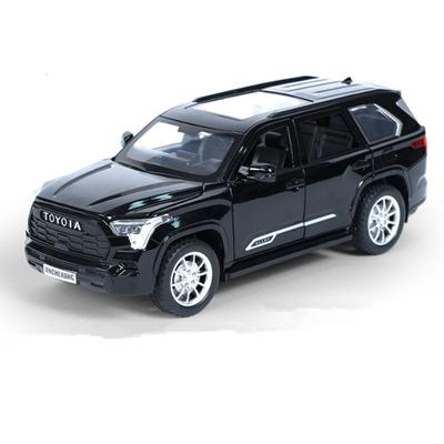 1/24 Toyota Sequoia SUV имитационная модель автомобиля из литого металла, внедорожные транспортные средства, модель автомобиля, звук и свет, игрушка для мальчиков, подарок для детей