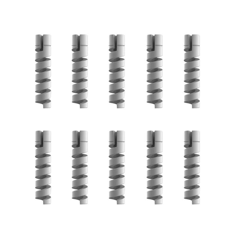 10pcs Silicone Cable Protector Spiral Winder Cord Saver Cover for USB Charger Phone Cable Accessories Durable Wire End Organizer