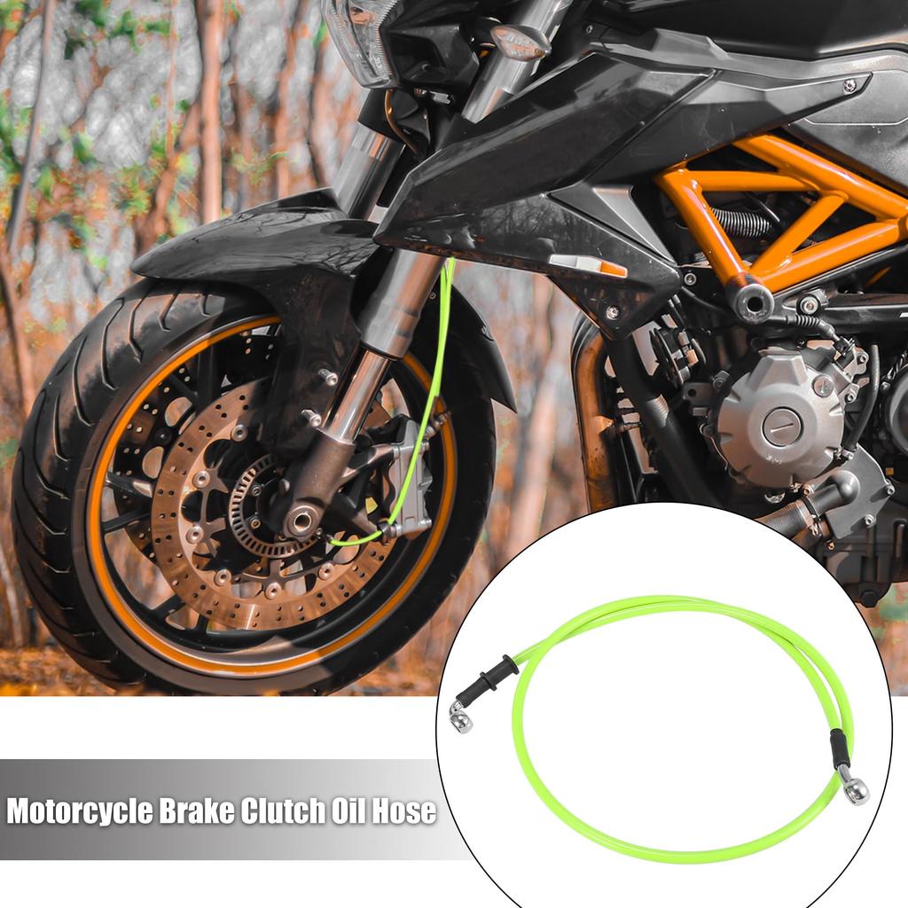 Motoforti Мотоциклетный тормозной шланг сцепления масляный шланг гидравлический армированный мотоциклетный нержавеющий 28°+90° зеленый 110 см