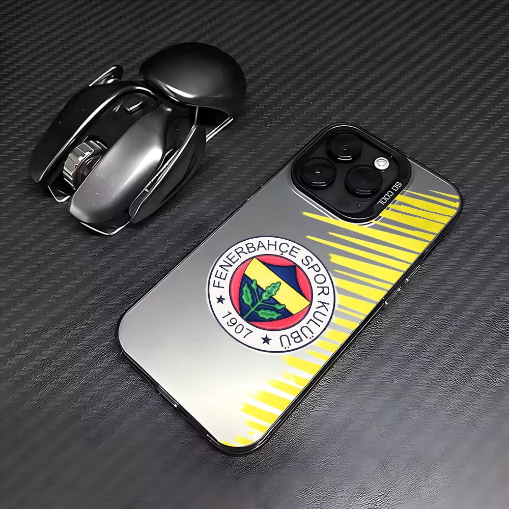 1pc T-Turkey F-Fenerbahce-E Phone Case For iPhone17,16,15,14,13,12,11 Plus,Pro Max Colored Silver Plated Inside Cover