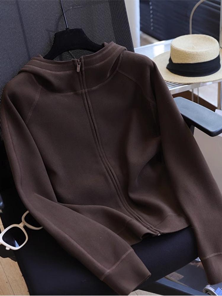 Худи на молнии для миниатюрных женщин: Спортивная весенняя куртка 2025