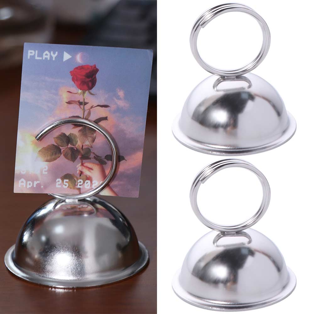3pcs Multifunction Metal Memo Clips Stable Base Message Photo Frame Name Card Holder Home Decor