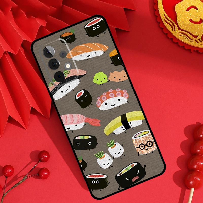 Чехол для телефона Samsung Galaxy M15 M55 M31 M13 M11 M12 M14 M06 M16 M36 M56 M53 M32 M52 M35 M34 M54 с рисунком суши