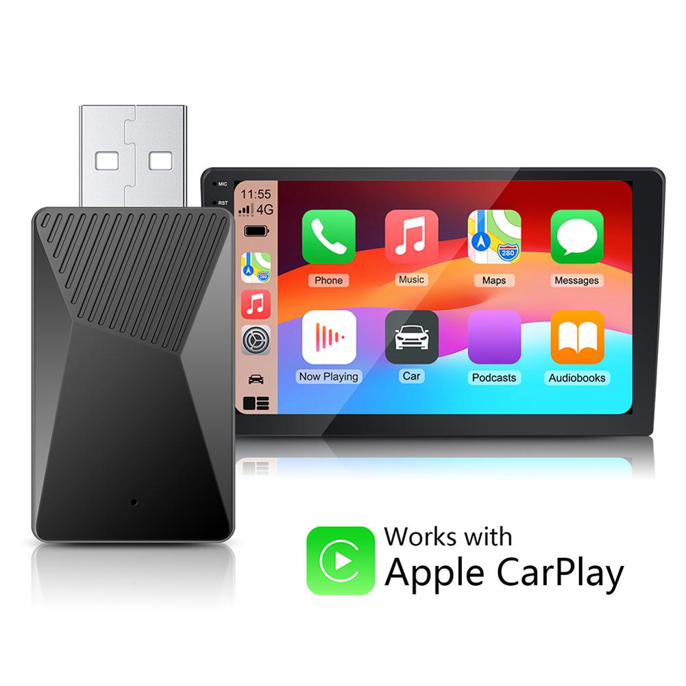 Проводной в Беспроводной Carplay и Android Auto AI Box USB Plug and Play 2 в 1 Донгл OTA Обновление для Автомобилей с Проводным CarPlay Android Auto