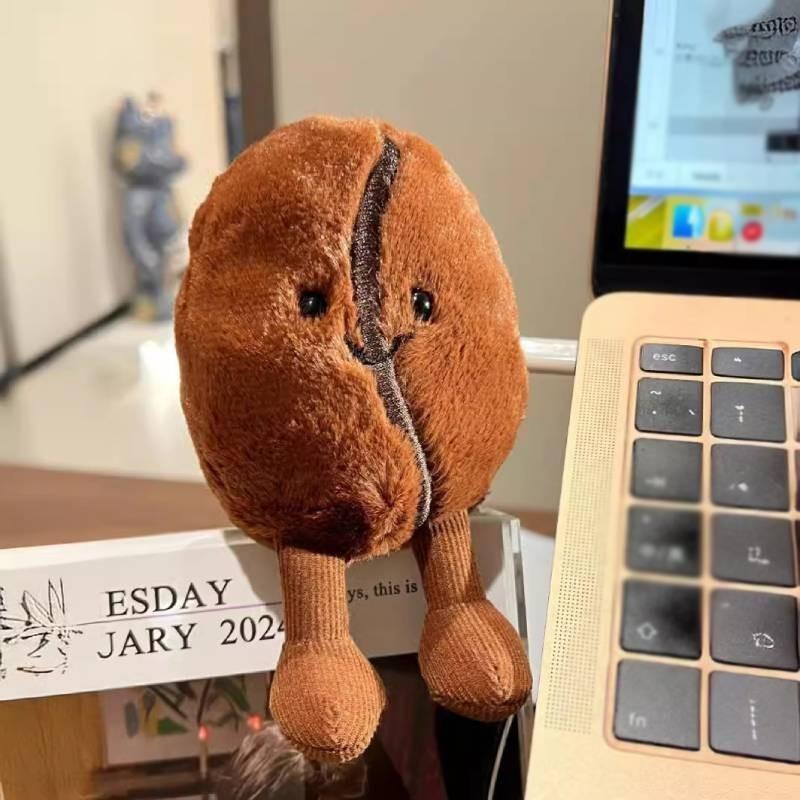 Тема Плюшевая игрушка Jellycat Кофейное зерно Коричневый Детская Мягкая Улыбающееся выражение Лица Подарок