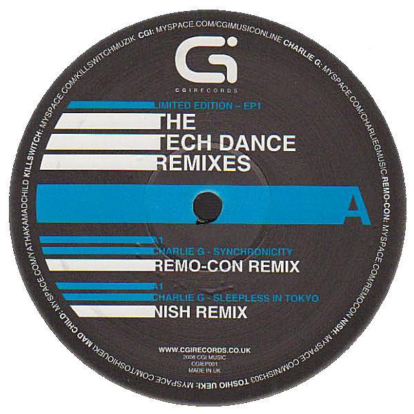 12-дюймовая пластинка CHARLIE G KILLSWITCH The Tech Dance Remixes CGIEP001 CGI Records 2008 Япония Танцевальная Электроника Б/у