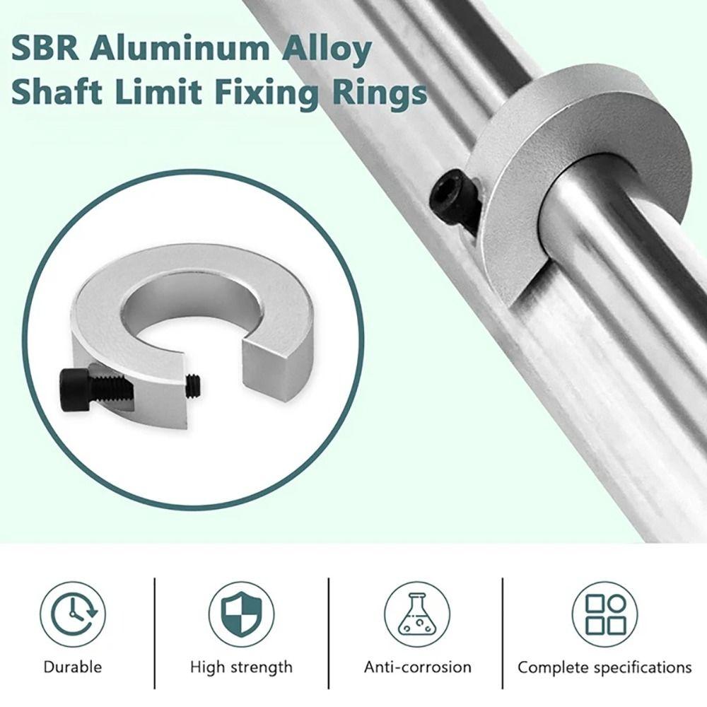 1Pcs Aluminum Alloy Linear Rail Shaft Collar SBR16/20/25/30/35/40 Open Type Collar CNC Parts Tool