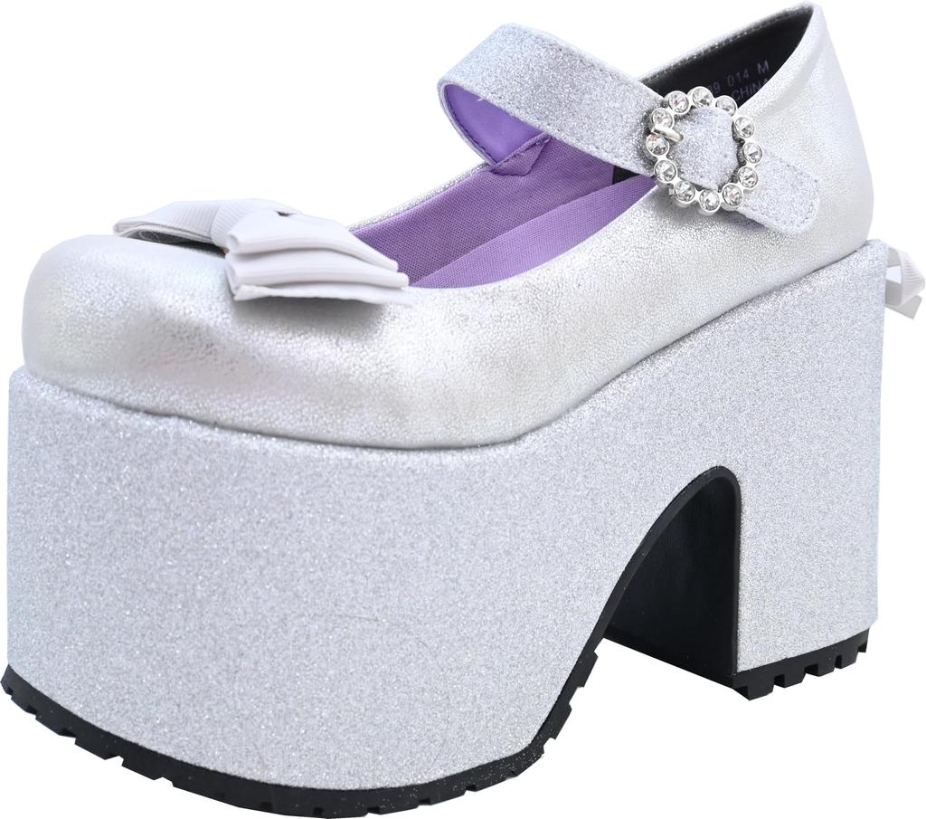 Женские туфли-лодочки Yosuke серебристого цвета, размеры 4450039, размеры 23.0см-23.5см