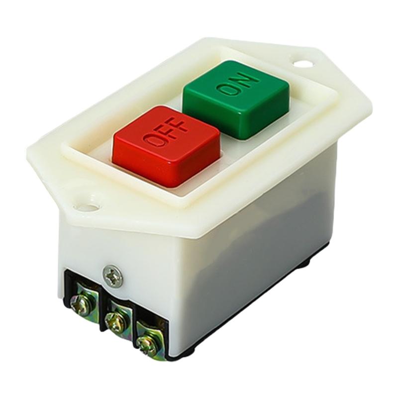 Waterproof Flushing Mount Push Button Switches 380V 5A Start Stop Switches Plastic for Safe Operation in Workshops & Factories