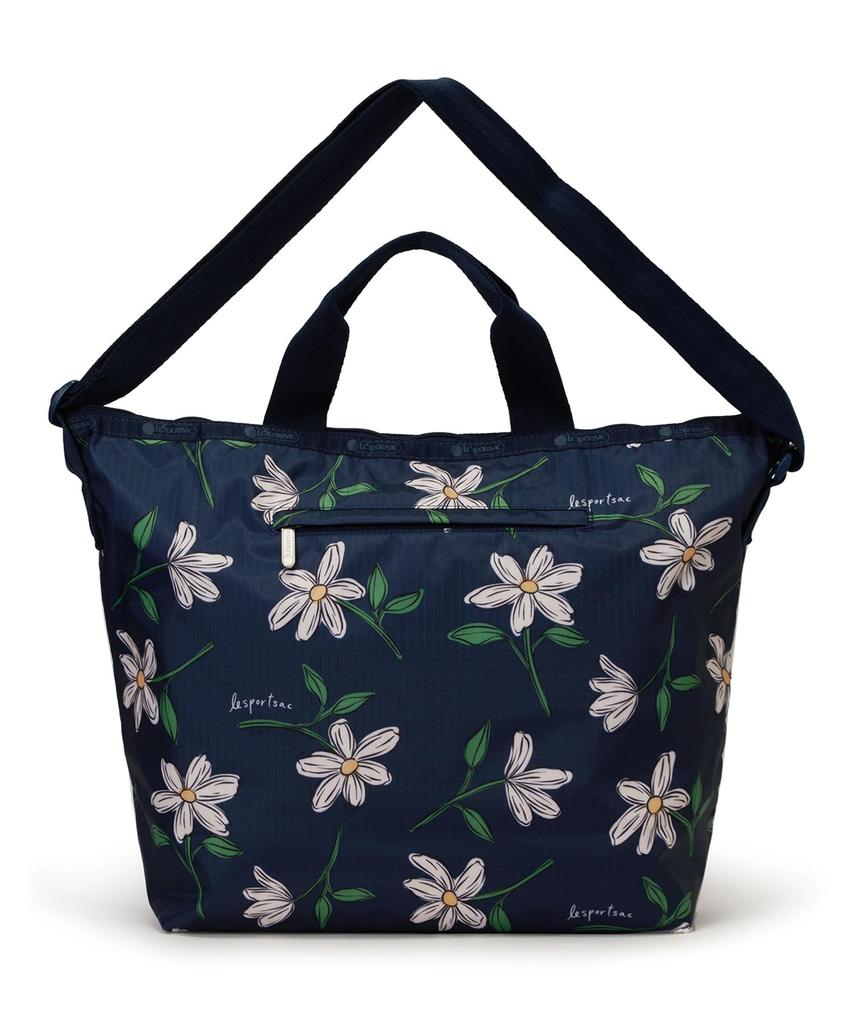 Сумка-тоут DELUXE EASY CARRY 4360 с цветочным принтом, темно-синяя [LeSportsac] [Официальный] / /