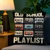 Pop Art Retro Cassette Tape  Pillow Case Natural Linen Pillow Case DoubleSided Decor Sofa Pillowcase Home Decor