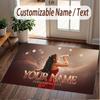 Custom Name Crystal Velvet Rug,Ayliva Comfortable Anti Slip Floor Mat For Room Decoration