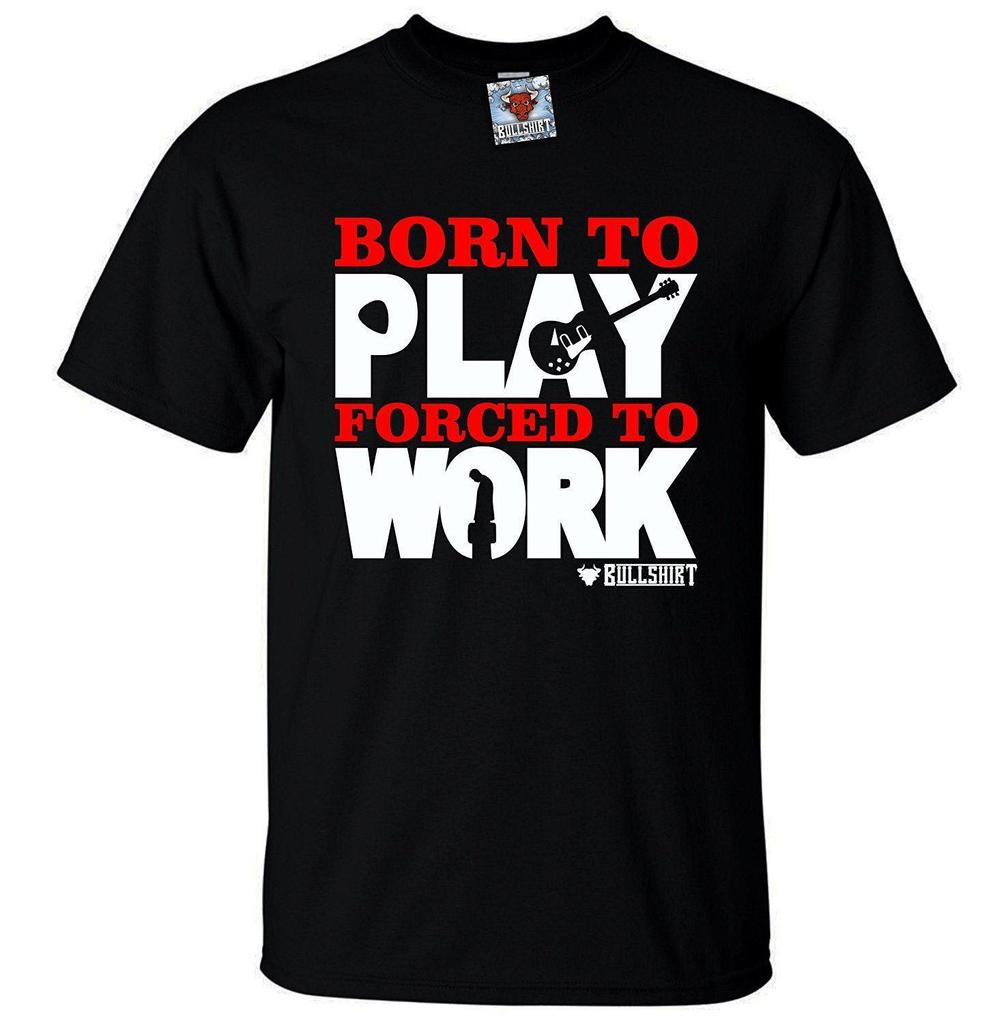 Born To Play Guitar T-Shirt Mens Womens Tees Top - Funny Fun gift joke music instrument present play