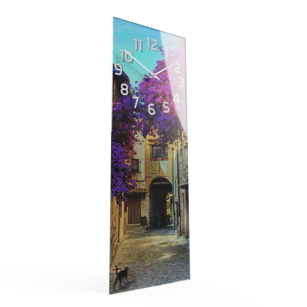 Large acrylic glass wall clock for the living room or kitchen Italian Street