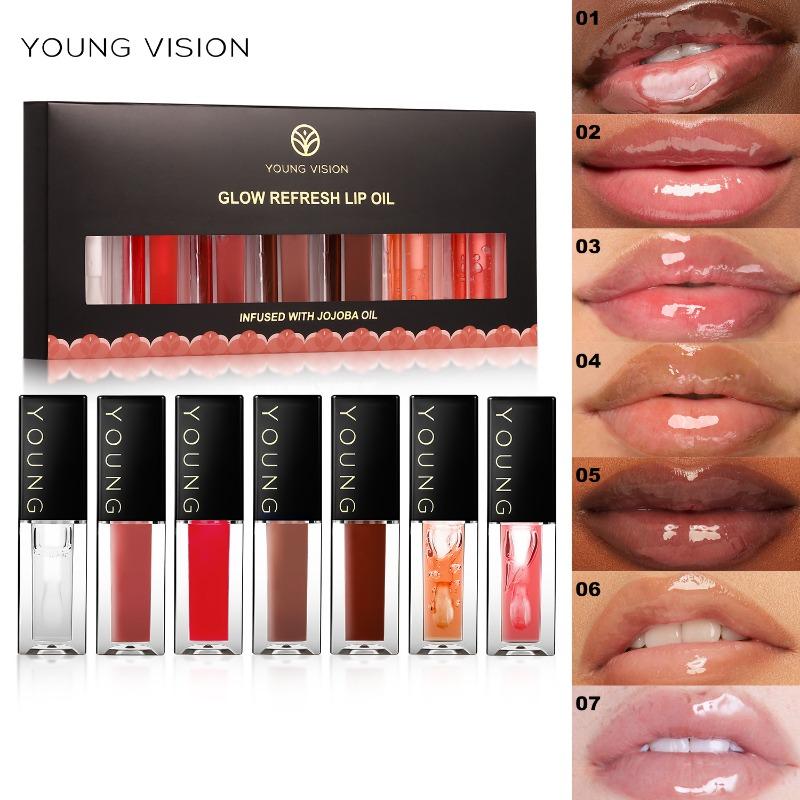 YOUNG VISION 7 цветов Зеркальный набор масел для губ Dodo Lip Liquid Lipstick Увлажняющий увлажняющий цвет для восстановления губ