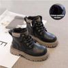 Children's Fashionable Leather Boots British Style Short Boots Everyday Versatile Casual Shoes