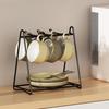 Vertical Coffee Cup Holder Iron Cup Storage Rack Durable Cup Plate Rack  Kitchen