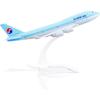 16 см B747 Корейская модель самолета Набор Die-cast Металлические модели самолетов со стойкой Колесо самолета Игрушка для мальчиков Подарок