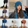 1Pc Stylish Women Hat Long Braids Winter Thick Knitted Hat Ear Flap Crochet Beanie Hat YSL