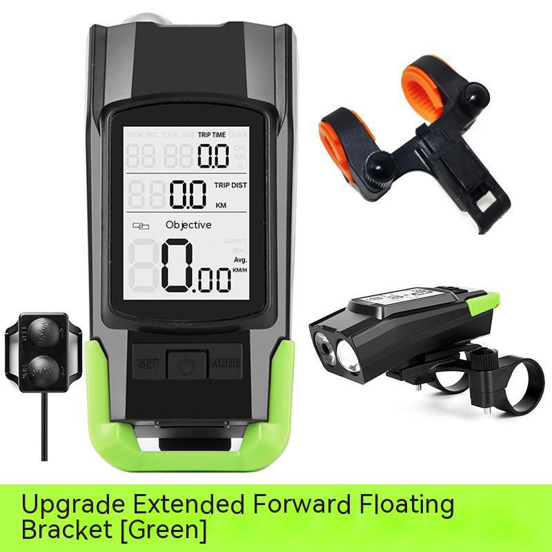 3 в 1 велосипедный компьютер со светодиодной USB перезаряжаемой велосипедной лампой, водонепроницаемый велосипедный рожок, спидометр, велосипедная лампа для MTB дорожного велосипеда