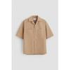 Рубашка HM piMa Cotton cAMP бежевая