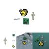Мультяшный Креативный Персонализированный Игровой Периферийный Металлический Значок Мой Мир Крипер Пиксельный Стиль Пчела Меч Аксессуары