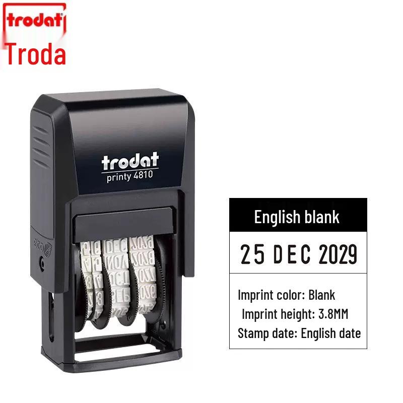 Самонаборный датер Trodat 4810, 3,8x20мм, Регулируемый, Даты на китайском и английском языках
