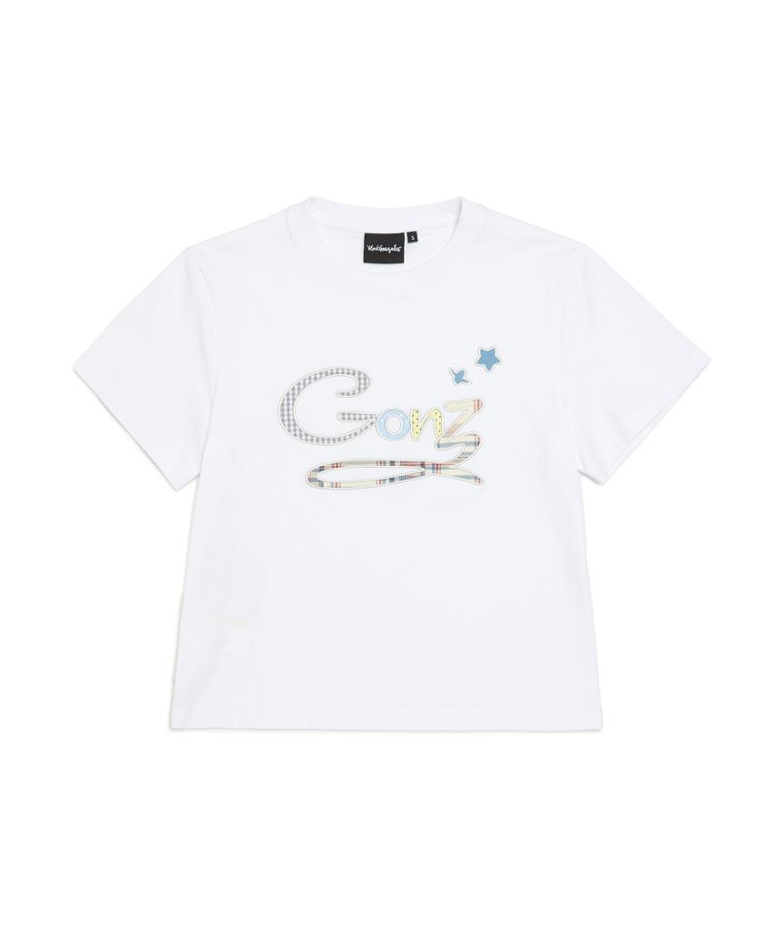 MARK GONZALES Women'S Gonz Applique Crop T-Shirt - White