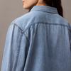 Calvin Klein American Vintage Loose Fit Cotton Denim Shirt Women Shirts Light-Blue 47B981G