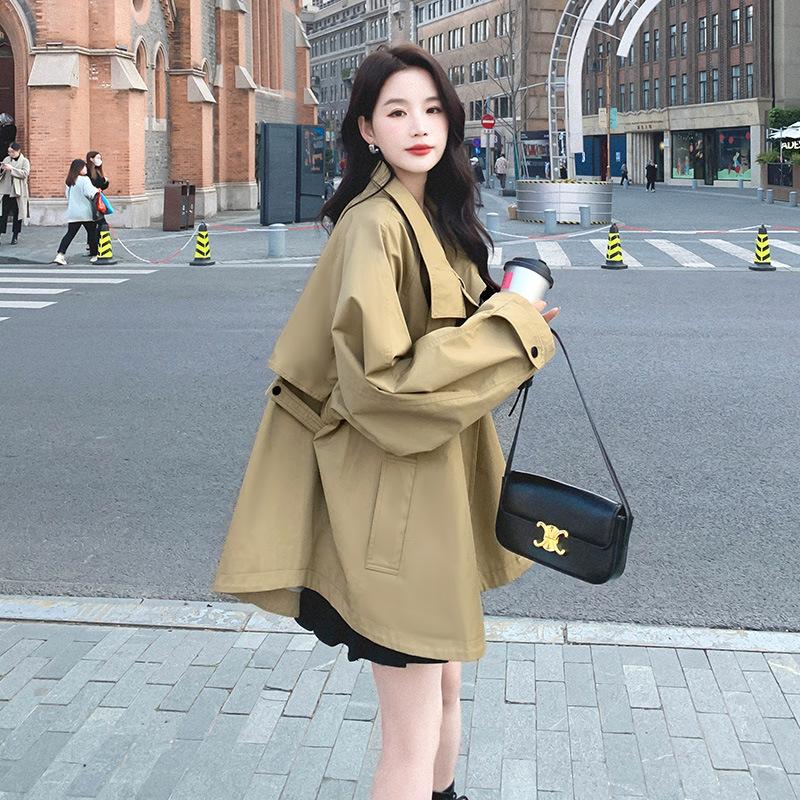 Женская ветровка, женское пальто средней длины, новое повседневное пальто на весну и осень