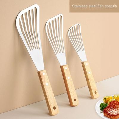 Лопатка для жарки рыбы из нержавеющей стали, антипригарная, кухонная утварь для приготовления пищи, кухонные аксессуары