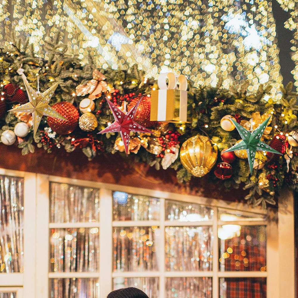 Multi Colors DIY Lamp Covers Home Garden Wedding Party Stars Lampshade Christmas Decoration Hanging Lights Decoration Ornaments