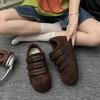2025 новые матовые кожаные туфли на липучке Kapibara с большой головой, повседневные кеды для скейтбординга, обувь Dexun, плоские туфли-одинарки, женские