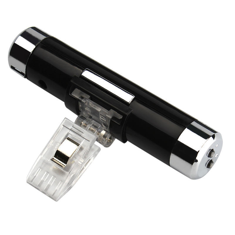 2 в 1 Клип на Синяя подсветка Автомобильные аксессуары Автомобильные цифровые часы Автомобильный стиль ЖК-дисплей Экран термометр Вентиляционное отверстие