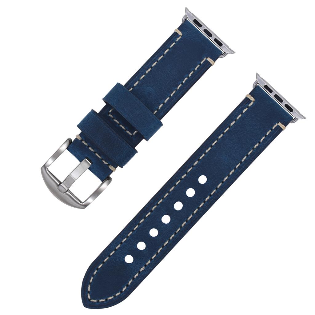 Подходит для Apple S7 Watch Apple Iwatch Ремешок Первый слой Кожа Crazy Horse Пряжка-булавка Watch8 Ремешок для часов