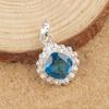Swiss Blue Topaz Pendant Gemstone Jewelry, 925 Solid Sterling Silver Pendant Jewelry Handmade Pendant, Silver Jewelry For Gift