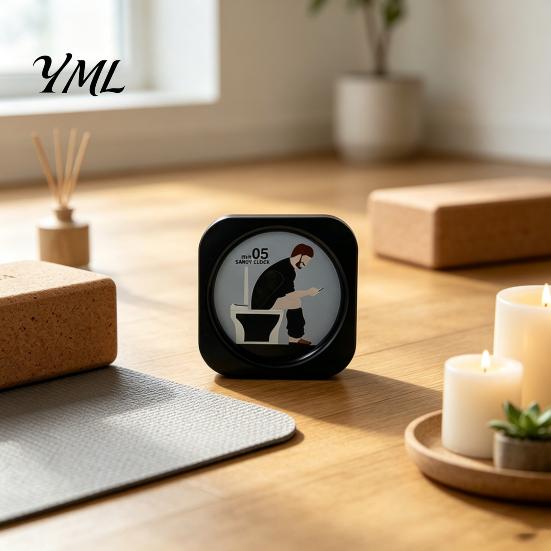 Practical Stress Reduction Timer 5 Minute Toilet Sand Timer, Funny Bathroom Hourglass with Pooping Man Kitchen Short Term Graphic, Visual Clock